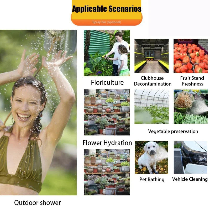 Portable Manual Camping Shower Sprayer 4L 5L 8L with 3m Hose