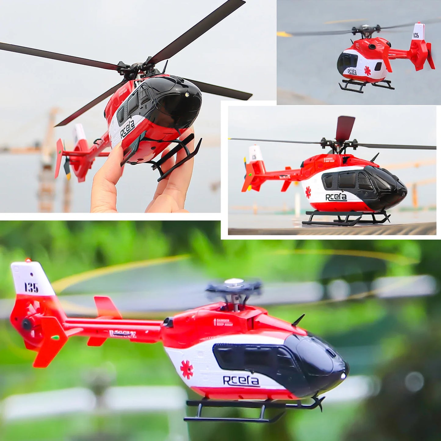 RC ERA C184 Mini MD500 100 Size Gyro Stabilized Helicopter with Optical Flow Sensor 4CH RC Aircraft for Adults