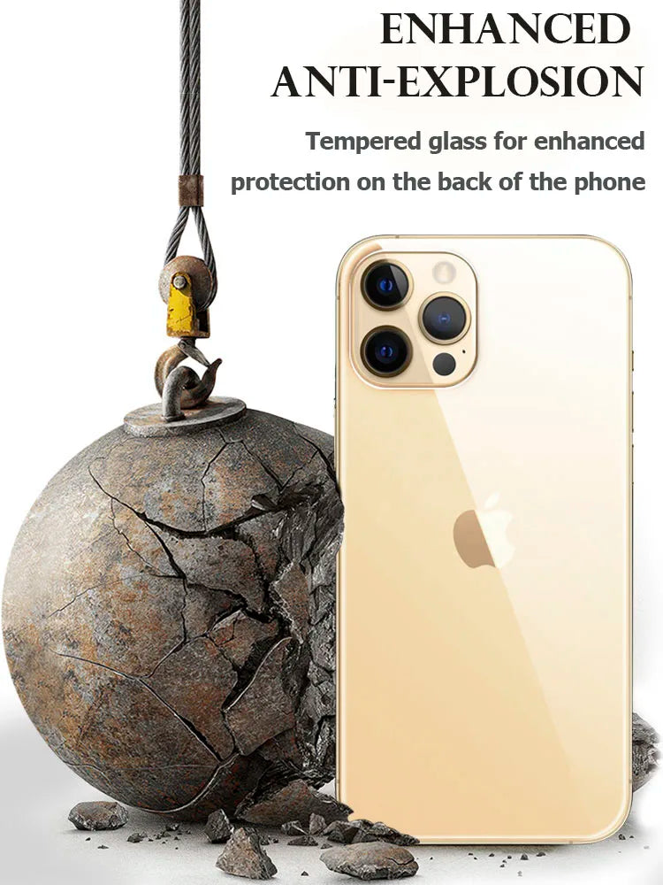 3IN1 Front+Back+Camera Lens Protection Tempered Glass For iPhone 14 13 Pro Max 11 12Mini Transparent Screen Protector Full Cover