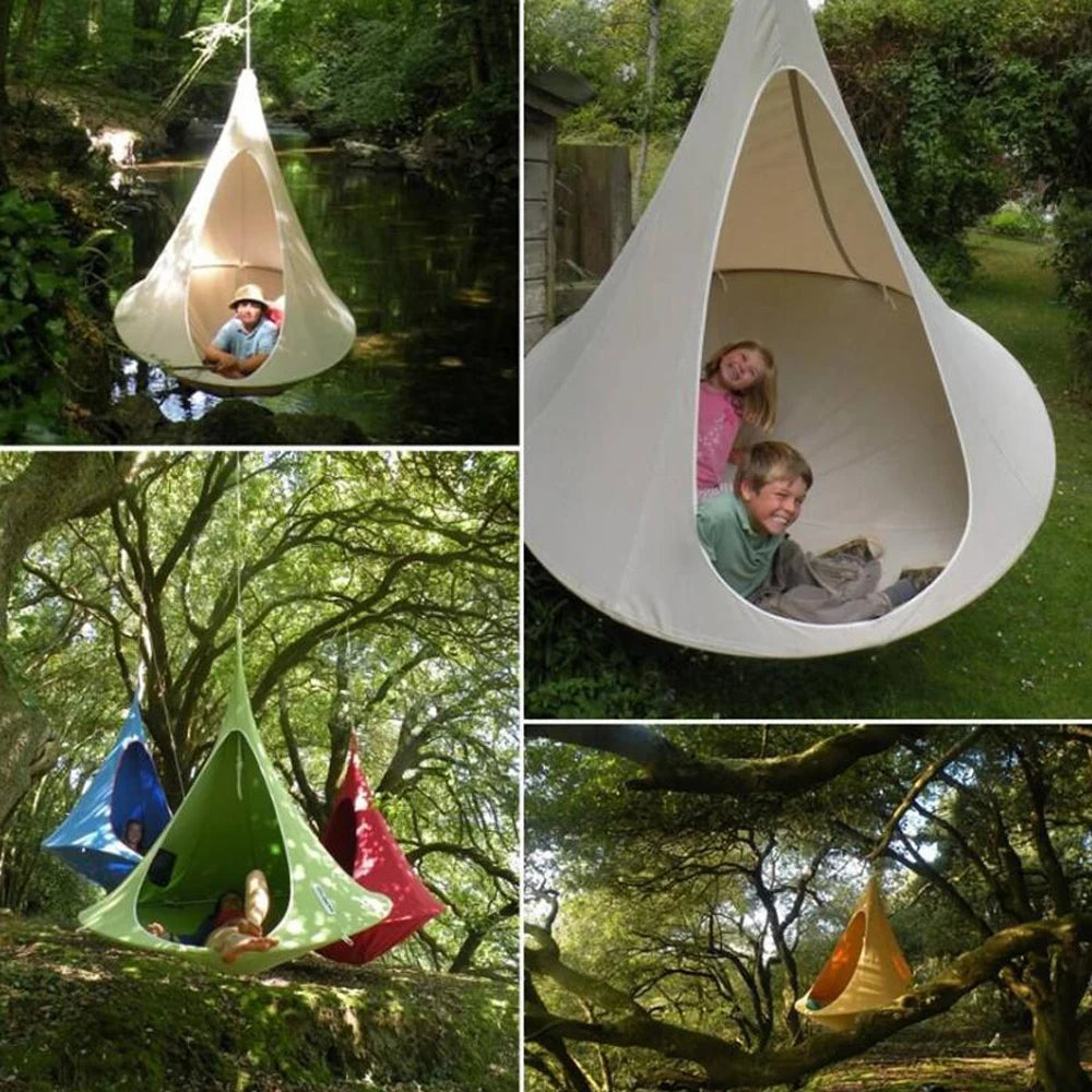 Outdoor Travel Camping Hanging Tree Hammock Indoor Children's Play Swing Hanging Chair Waterproof Tent