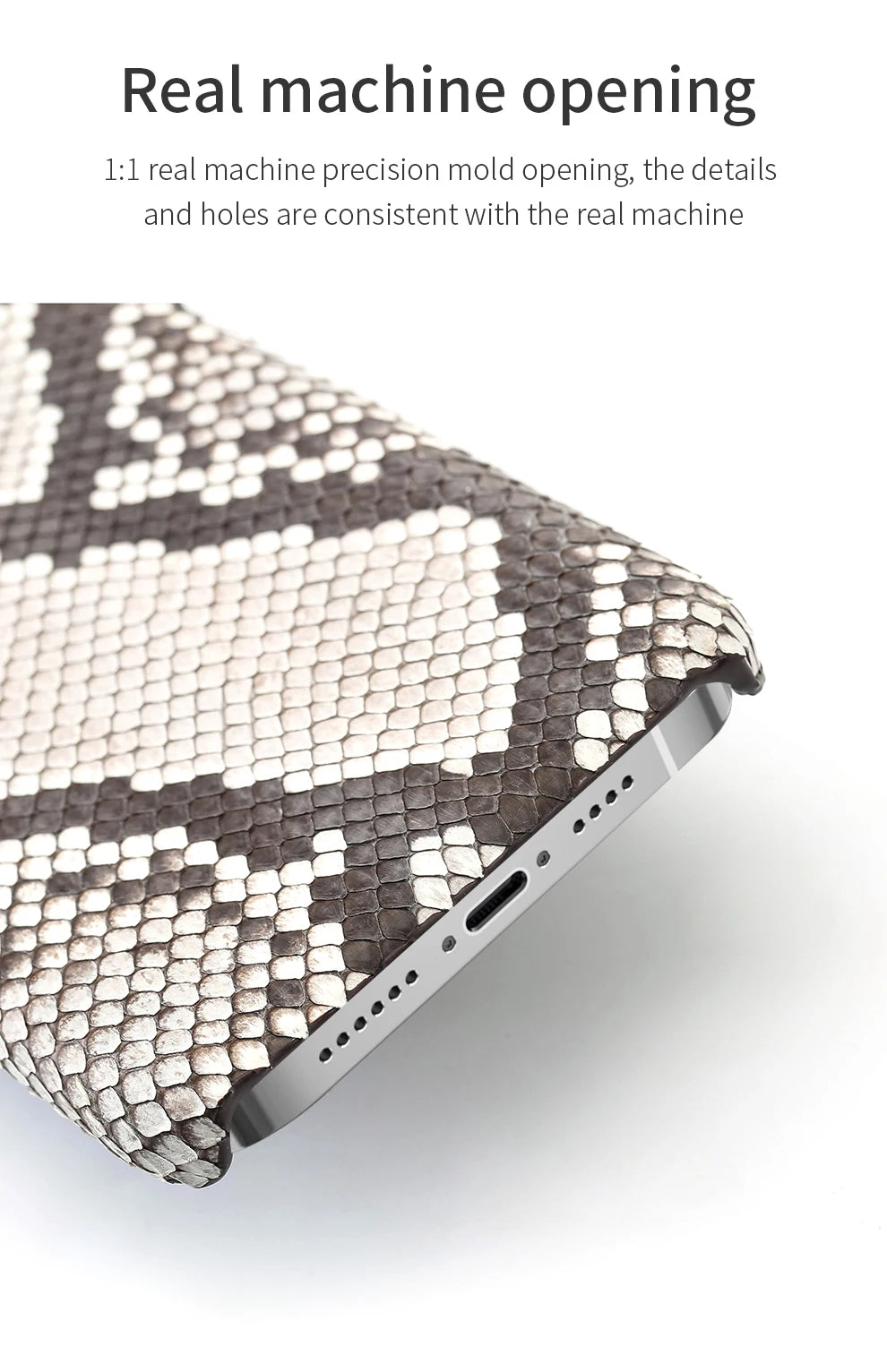 100% Genuine Python Leather Phone Case For iPhone 16 15 14 Pro Max 16Pro Plus Luxury Shockproof Protect Back Cover