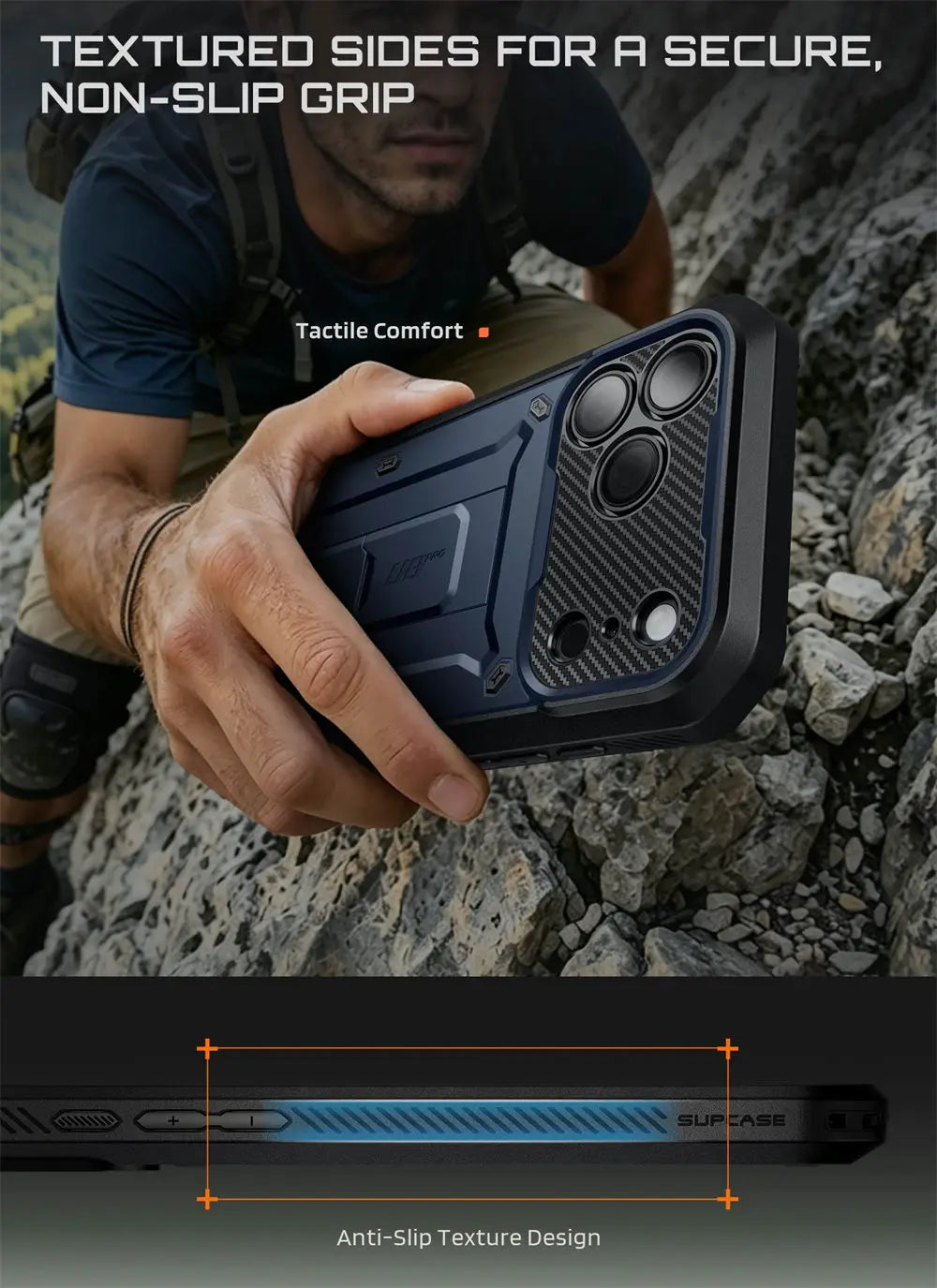 Full Body Rugged Phone Case with Built In Screen Protector and Belt Clip Holster for iPhone 17 Pro Max and iPhone 18 Pro Max