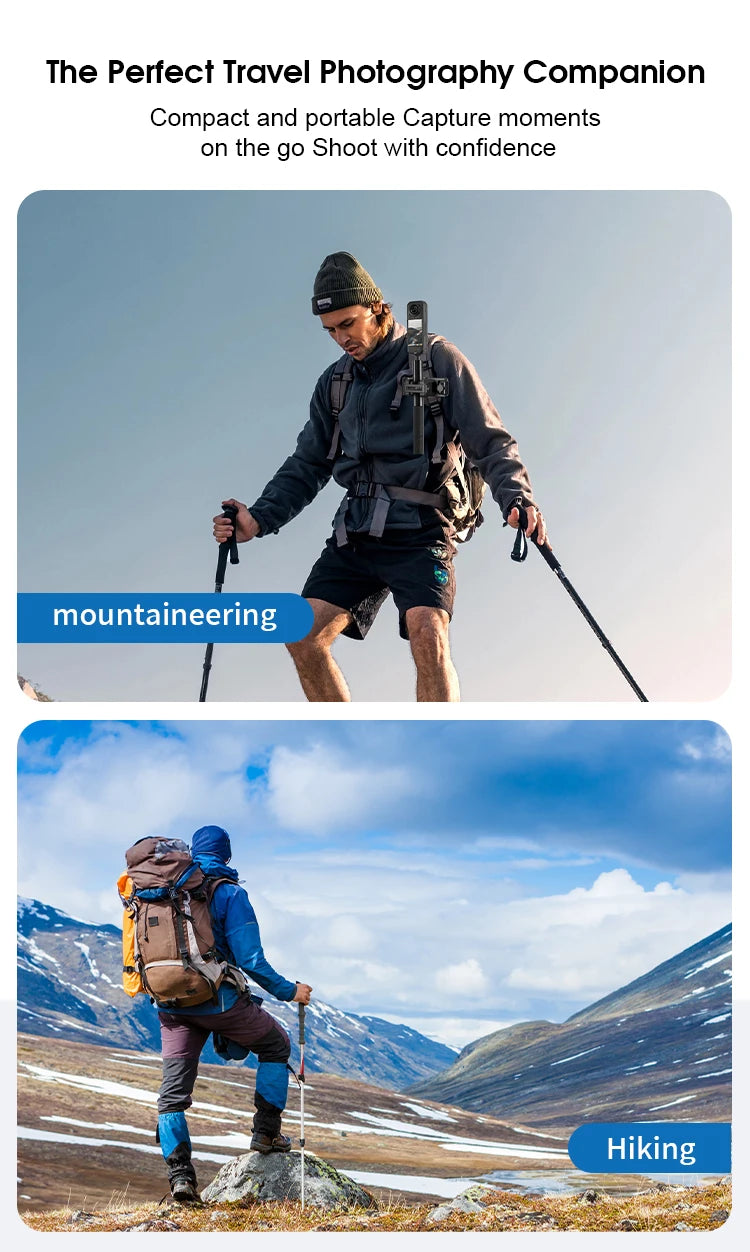 Quick Release Backpack Clip Mount for Action Cameras and Selfie Sticks