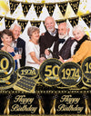50th Black Gold Birthday Disposable Tableware Paper Plate Towels 50 Birthday Party Decoration 50th Birthday Birthday Anniversary