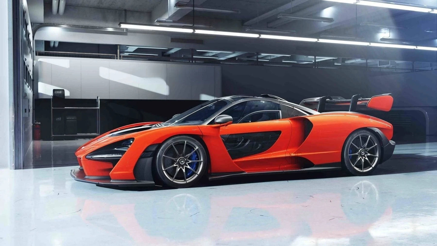 1/32 Diecasting Alloy Senna Sports Car Models Toys Simulation Vehicles with Sound Light Pull Back Supercar Toys