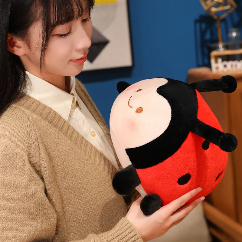Cute Ladybug Plush Stuffed Animal Soft Insect Pillow