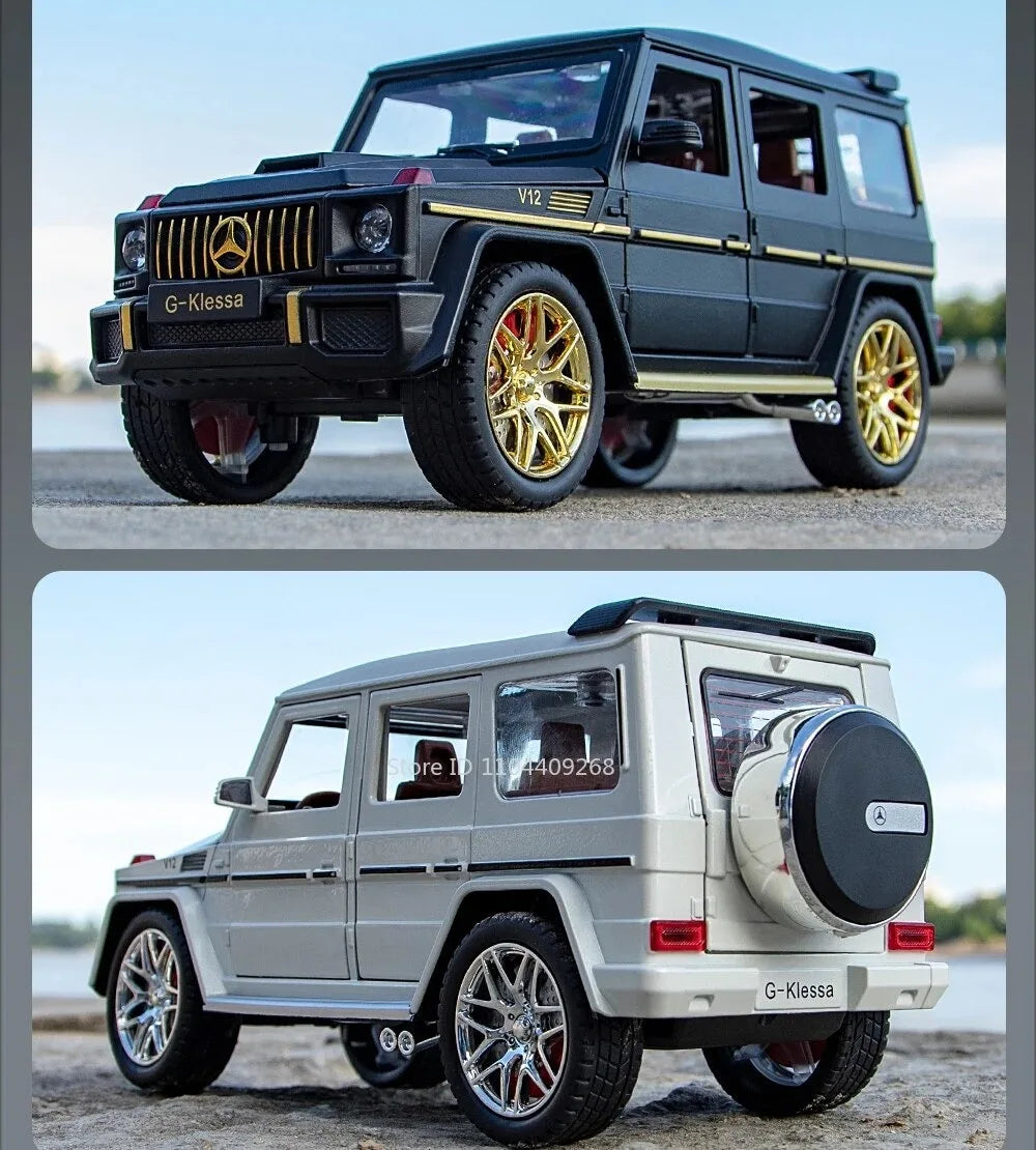 1:24 G63 GLE350 Toy Car Model Alloy Diecast Pull Back Doors Opened Sound Light Models Vehicle Toys for Boys Birthday Gifts