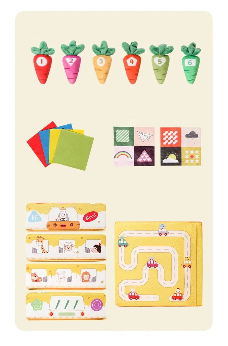 Toys 0 12 Month Tissue Box Pull Out Radish Toy Games s Fine Motor Skills Toys Montessori Early Learning Sensory Toy