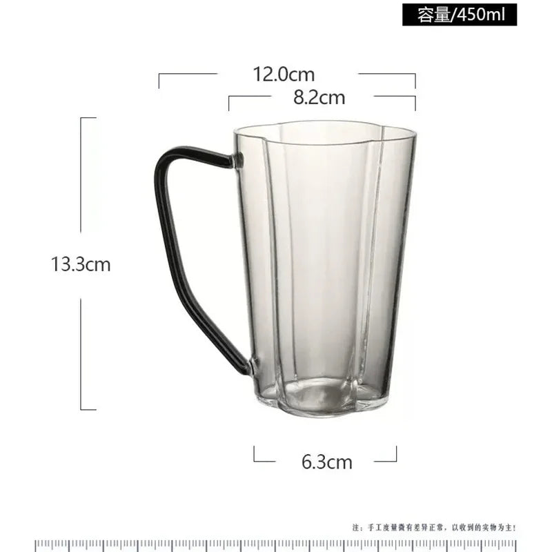 450ML High Borosilicate Glass Tea Cup Coffee Mugs with Handle Breakfast Milk Cup Glass Mugs Brewing Green Tea Tea Set Teaware