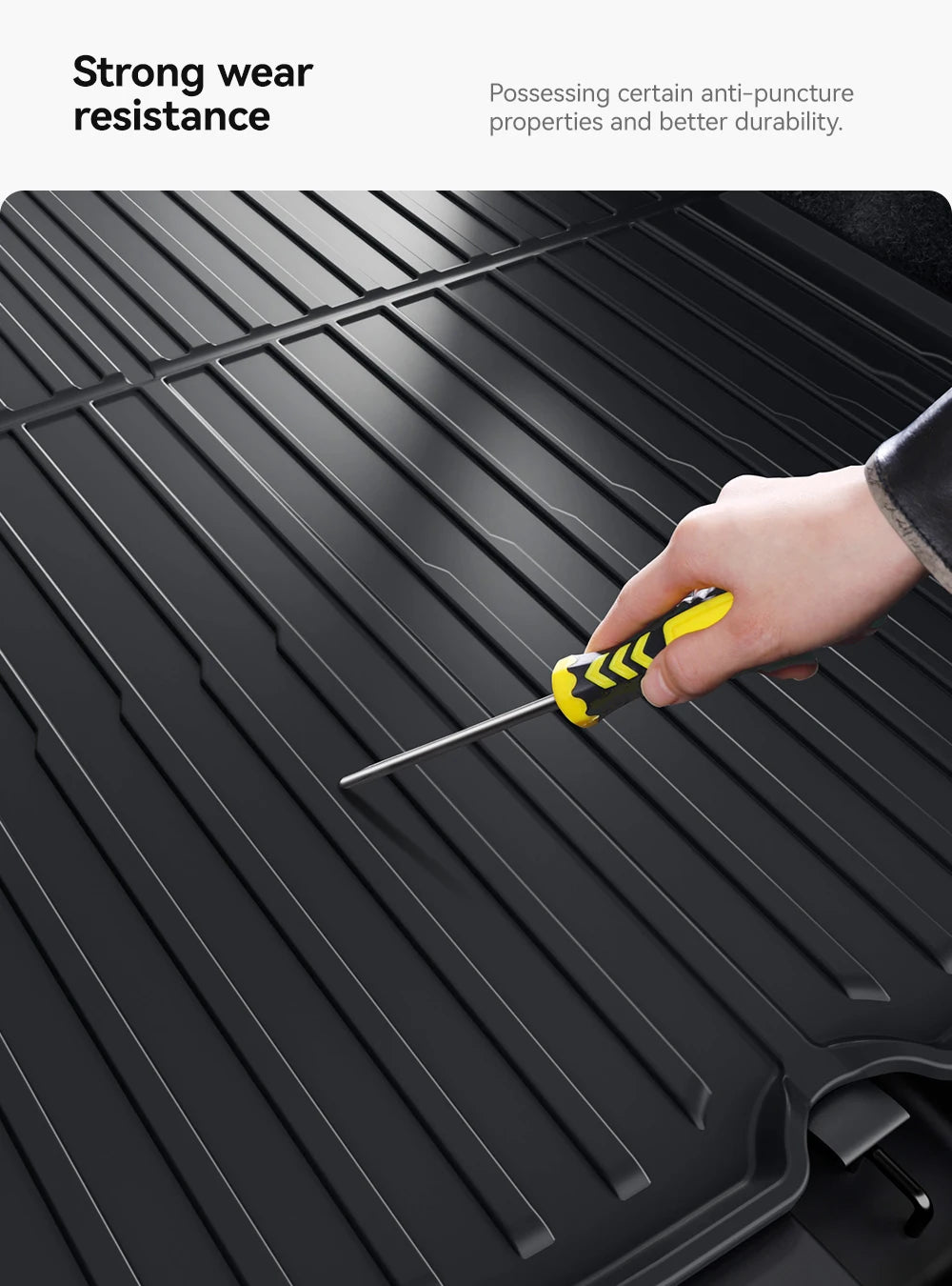 TPE Trunk Mat for Tesla Model 3 and Model Y Highland 2021 2026 Waterproof Cargo Liner