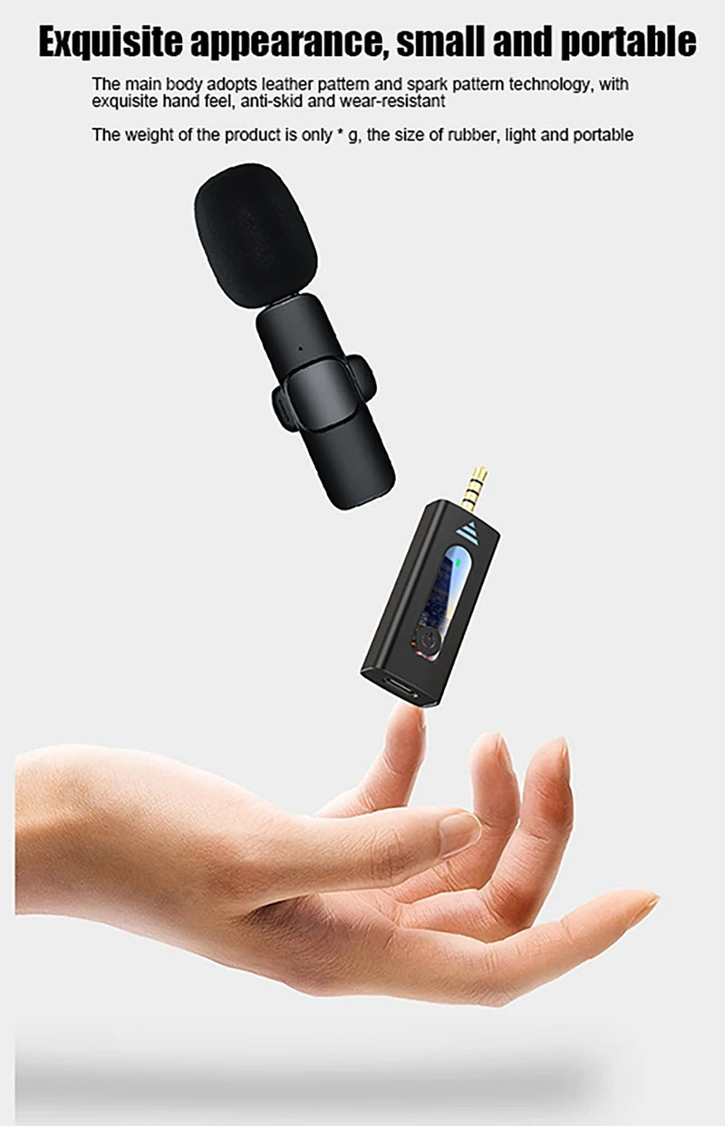 Wireless 3.5mm Lavalier Lapel Microphone Omnidirectional Condenser Mic for Camera Speaker Smartphone,Recording Mic for Youtube