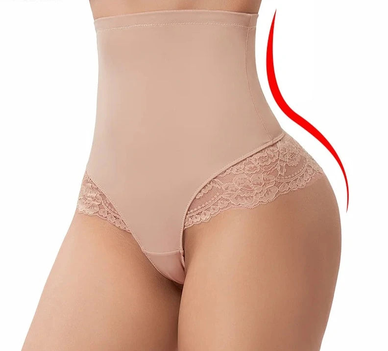 Thong Control Panties For Women High Waist Butt Lifter Shapewear Lace Tummy Slimming Lingeries Body Shaper Fajas