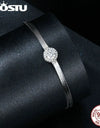 0.5CT Sparkling Moissanite 4MM Snake Chain Bracelet Women 925 Sterling Silver Lab Diamond moissanite