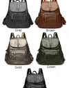 Soft Leather Backpacks High Capacity Female Back Pack Casual Travel Ladies Bagpack
