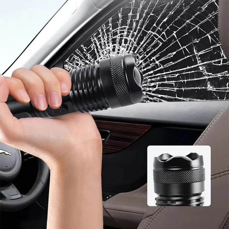 High Power Rechargeable LED Flashlight With Zoom And USB Charging