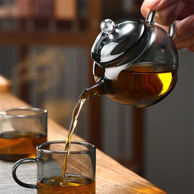 200ml High Borosilicate Mini Glass Teapot with Filter