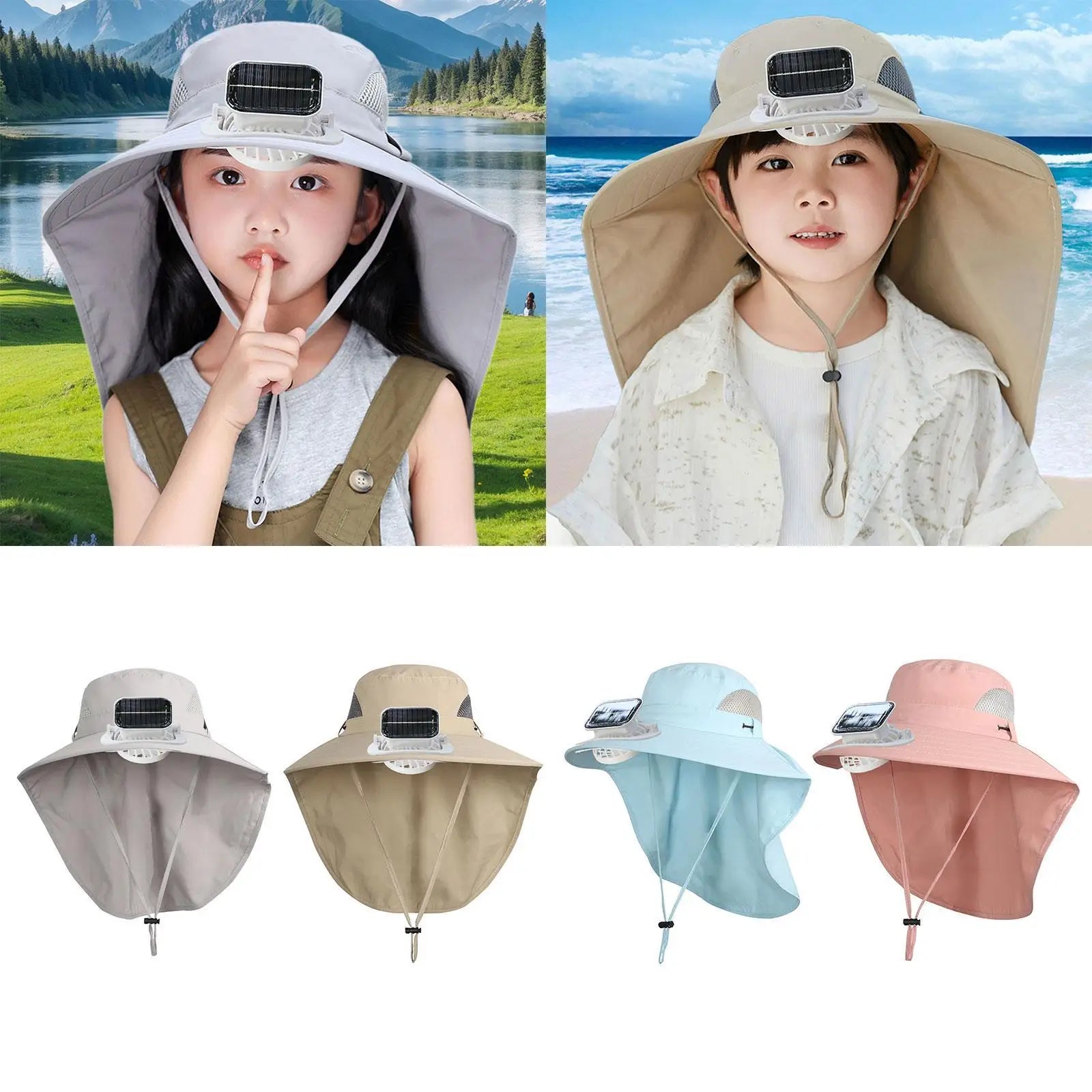 Outdoor Hat with Solar Fan Cooling Hat Multifunctional Rechargeable for Sport Golf Hiking Fashionable
