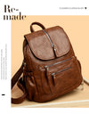 Soft Leather Backpacks High Capacity Female Back Pack Casual Travel Ladies Bagpack