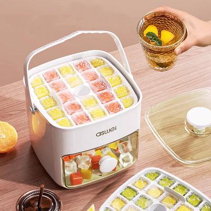 Food Grade Ice Cube Mold Large Capacity Ice Box Fast Ice Pushing Ice Maker For Whiskey Beer Ice Cream Popsicle Fruit Juice