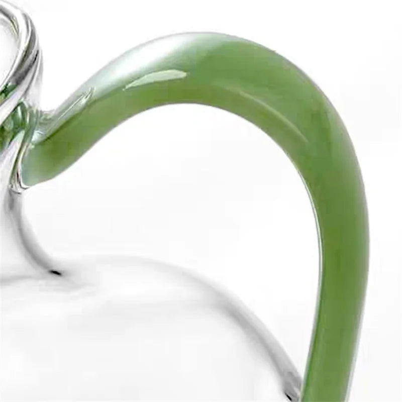 250ml Imitation Jade Handle Glass Teapot