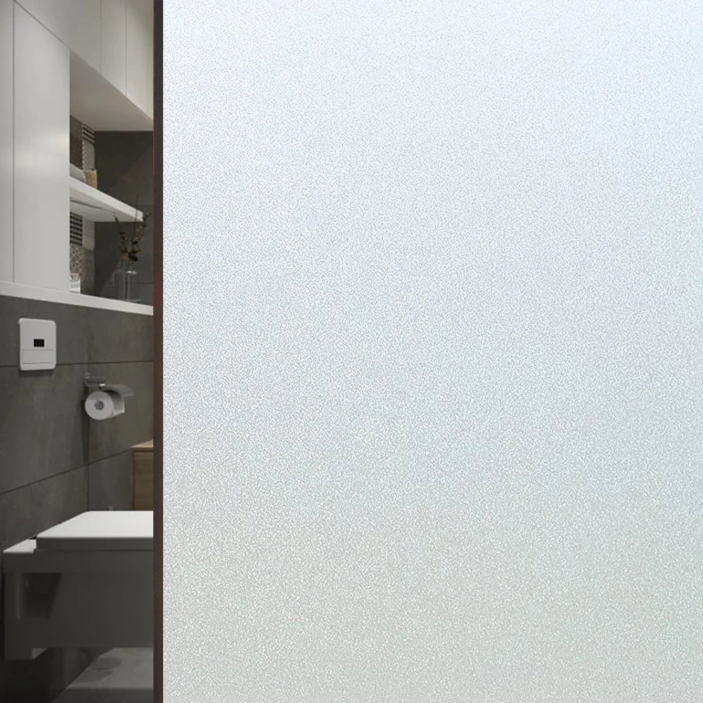 Gray Matte Window Film Privacy Stained Glass Film Static Cling Self Adhesive Film Frosted UV Protective Glass Vinyl for Home