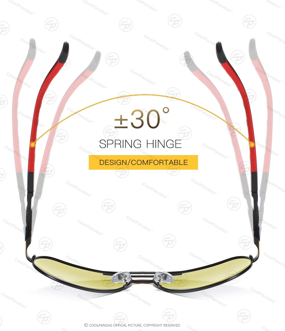Intelligent Aviation Photochromic Polarized UV400 Day Night Driving Sunglasses for Men Women