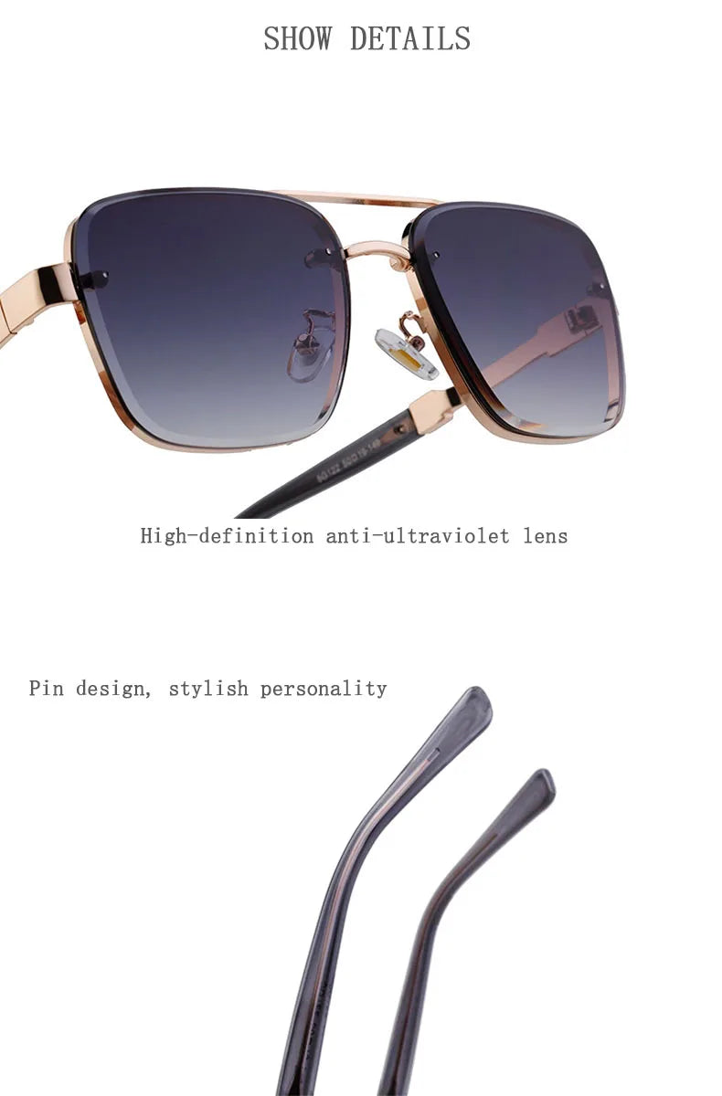Square Frame Sunglasses With UV400 Protection