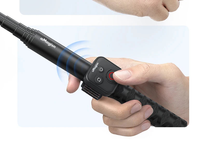 Wireless Bluetooth Remote Control with Wrist Strap for Action Cameras and Smartphones
