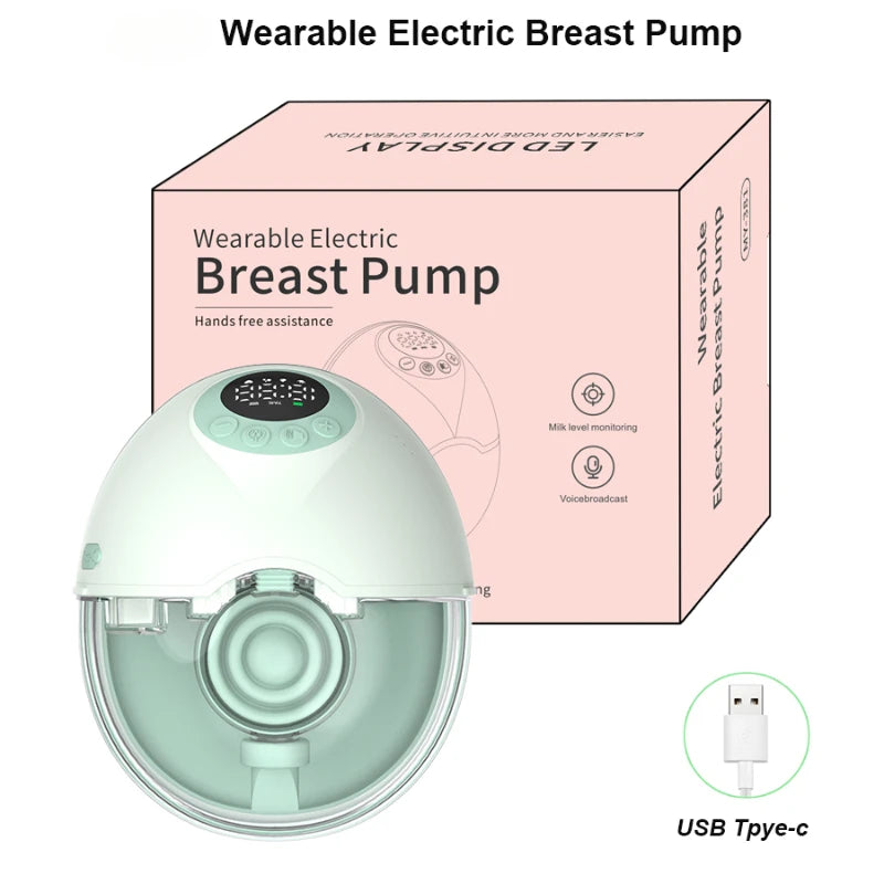 Wearable BPA-Free Wireless Bra Breast Pump with Cordless Bottle Design Wearable Silicone Flange Milk Manual Breast Pump