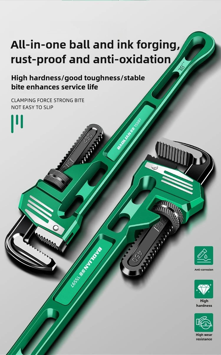 10/12/14/18 Inch Pipe Wrench Universal Monkey Spanner Multi-function plumbing Hand Nut Sink Wrench Pipe Large Open Spanner