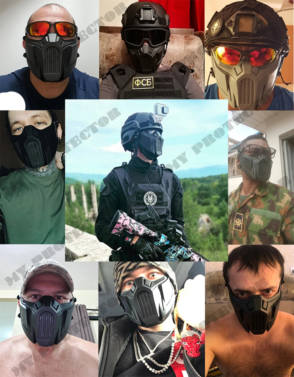 Tactical Airsoft Mask Outdoor Paintball Half Face Iron Warrior Protective Mask Shooting Protection Mouth Mask Hunting Equipment