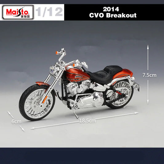 Diecast Harley CVO Breakout 2014 Motorcycle Model 1 to 12 Scale