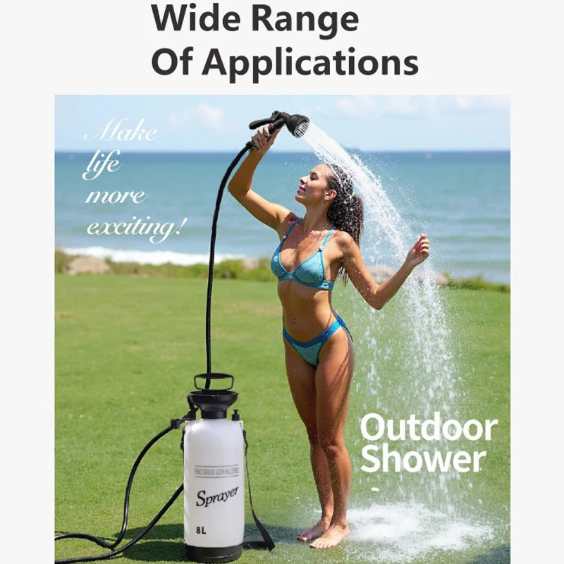 Portable Manual Pressure Camping Shower 3L 5L 8L
