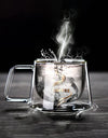 200ml Double Wall Glass Coffee Cups Espresso Clear Insulated Tea Mugs Heat Resistant Handle Mug For Latte Cappuccino