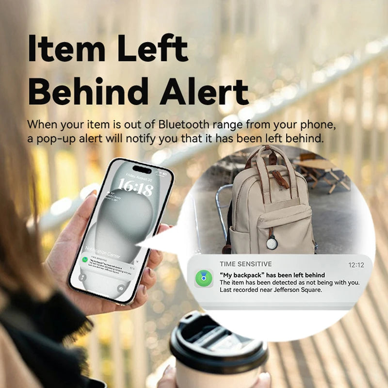 Mini Smart Pet Tracker Bluetooth Locator Waterproof Portable Anti-Lost Device Work With Find My APP Precise Positioning For Keys