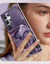 for Samsung Galaxy S25 Ultra Case with Slide Camera Cover Screen Protector Shockproof Drop Protection Marble Phone Cover