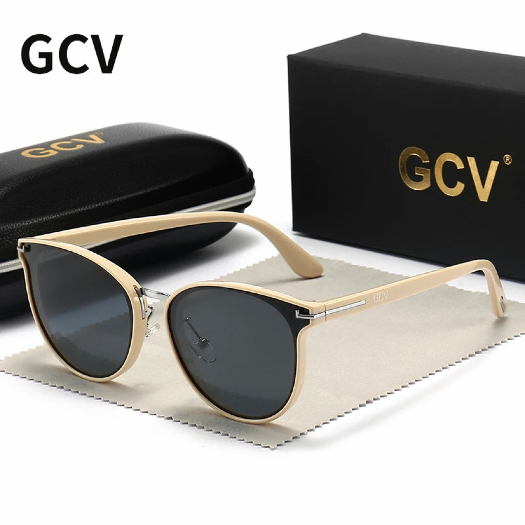 Cat Eye Polarized UV400 Fashion Sunglasses for Women Luxury Ultralight Frame Party Eyewear