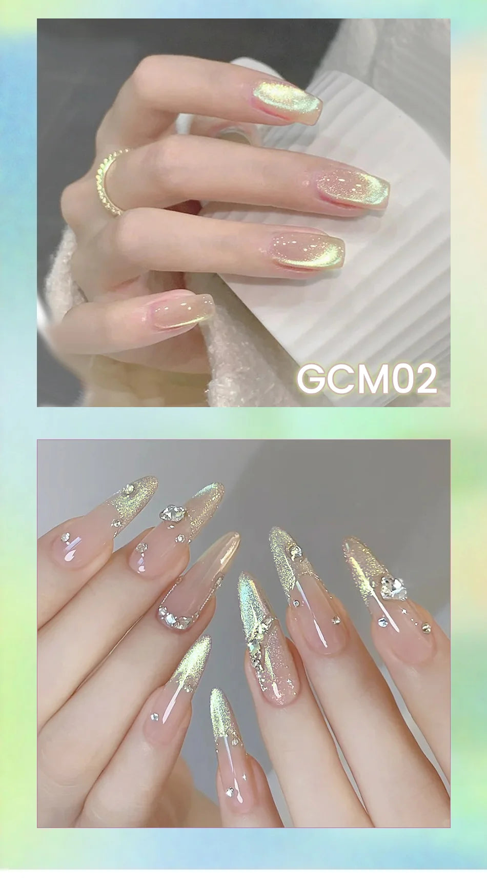 10ml Green Cat  Gel Ultra Shine Holographic Glitter Semi Permanent Soak Off UV LED Gel Varnish For Manicure