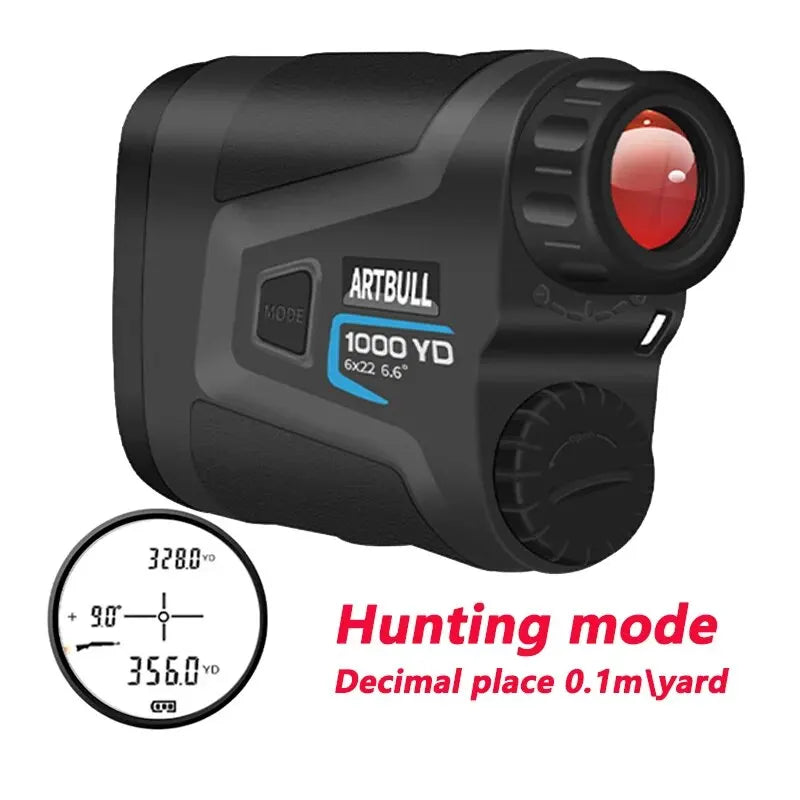 6X Laser Rangefinder 1000m With Slope Compensation Flag Lock And Speed Mode