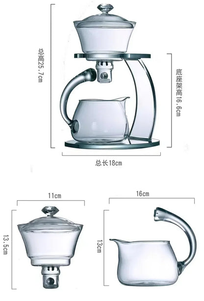 Heat-resistant Glass Teapot Holder Base Tea infusers Tea Ware Tea Making Kungfu Teapot Teacup Automatic Tea Set