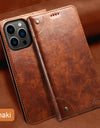 Flip Leather Wallet Phone Case for iPhone 16 15 Pro Max 16E 14 Plus with Magnetic Card Slot Holder Cover