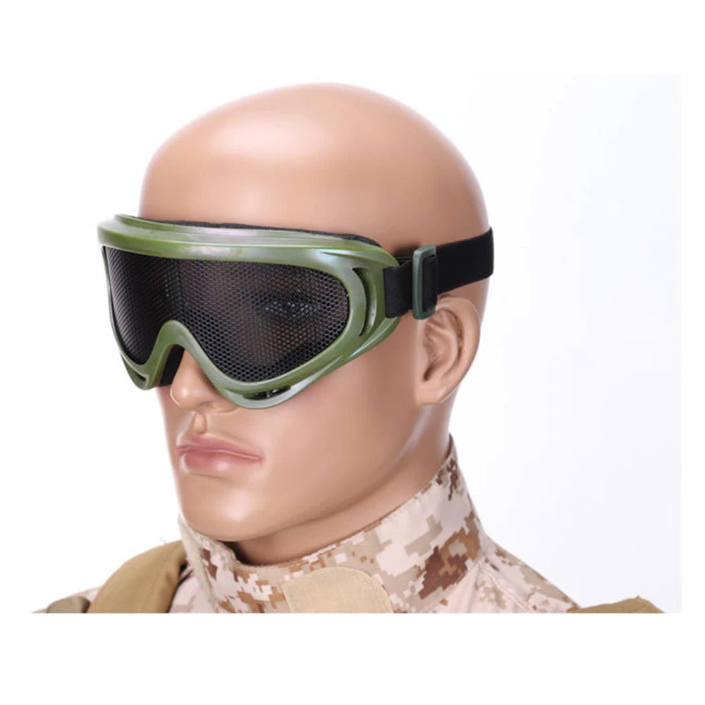 Outdoors Hunting Airsoft Goggles Tactical Paintball Shock Resistance Eyes Protecting Outdoor Sports Metal Mesh Glasses Goggle
