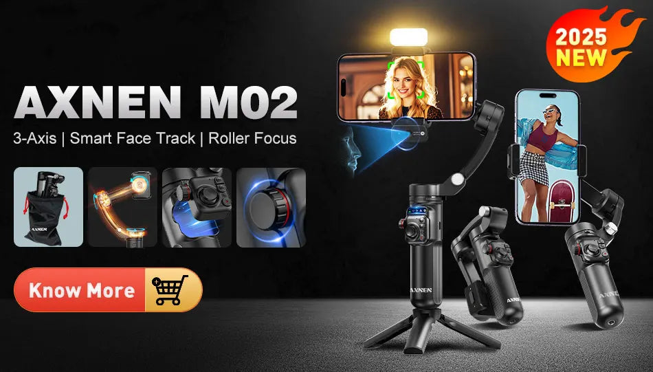 HQ2 SERIES Mobile Phone Stabilizer Handheld Gimbal for Smartphone Gopro Action Camera Extension Rod Selfie Stick Tripod