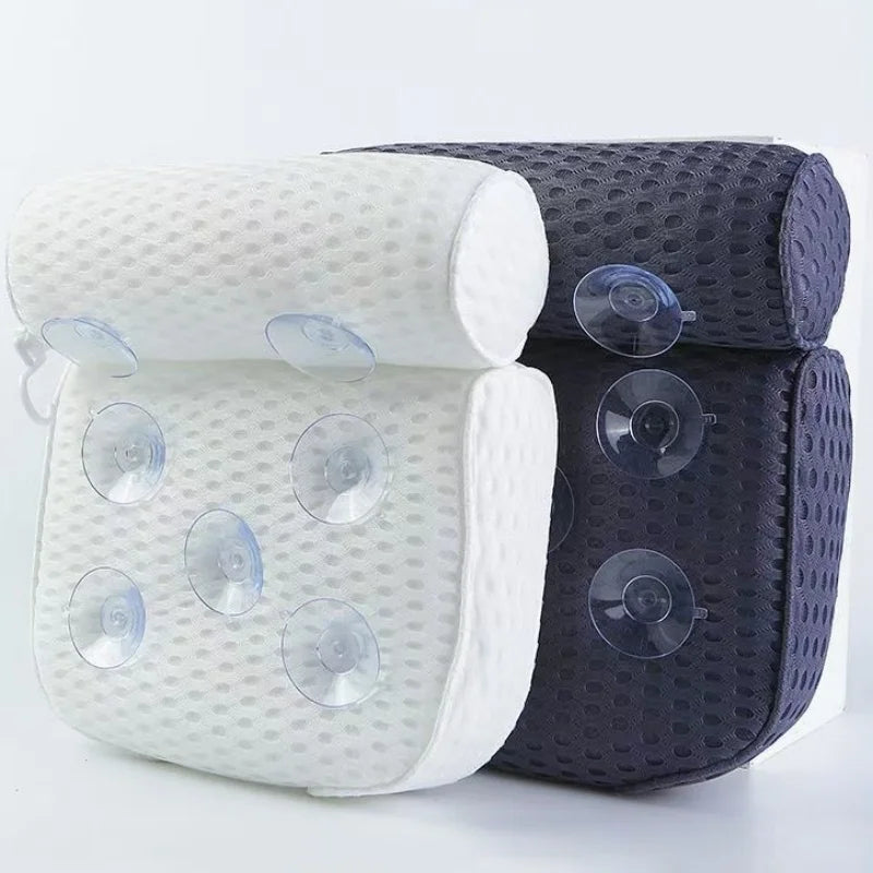 Universal 4D Bathtub Pillow Household Bath SPA Massage Pillows 7 Suction Cup Non-slip Bath Back Pillow Bathroom Accessories