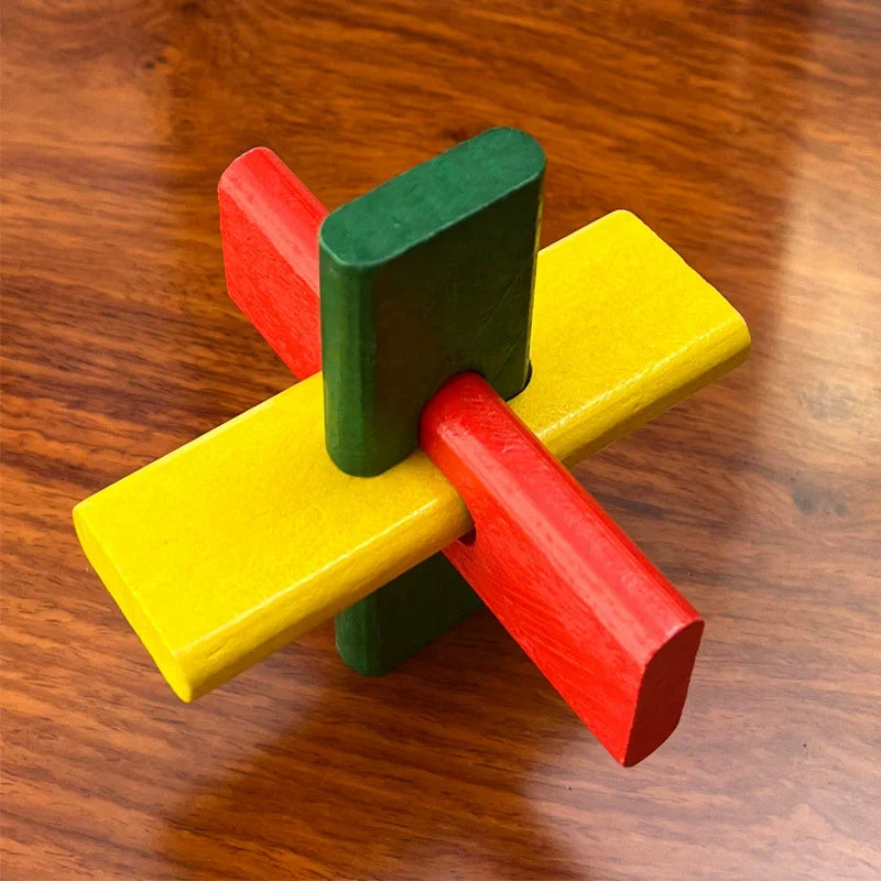 Wooden Kong Ming Lock Lu Ban Lock IQ Brain Teaser Puzzle Games  3D Puzzles for Adults Montessori Educational Toys