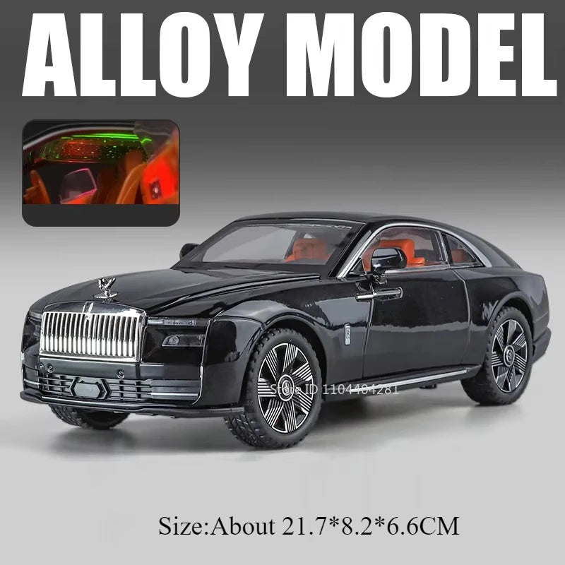 1:24 Rolls-Royce Dawn Spectre Car Toys Diecast Alloy Model Doors Opened Sound Light Pull Back Miniature Vehice Boy Birthday Gift