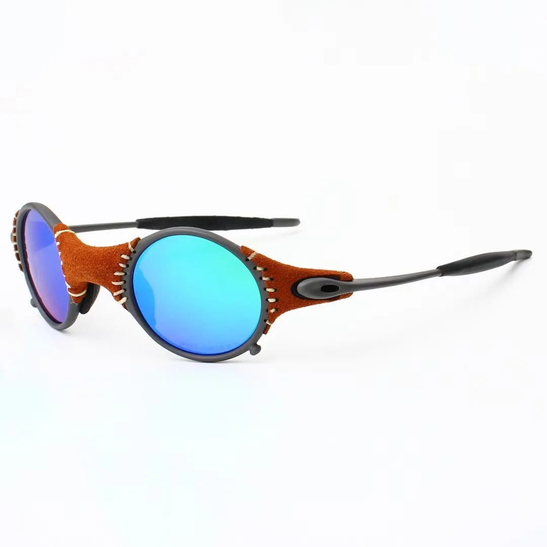 Polarized UV400 Cycling Sunglasses – Silver Metal Frame Fishing Riding Bicycle Eyewear