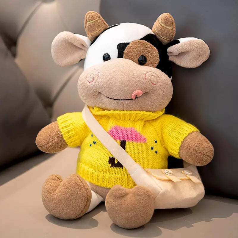 Hot toys Cute Cow Doll Little Cow Plush Toy Chinese Zodiac Cow Doll Cloth Doll New Year's Gift Girl's Birthday Gift