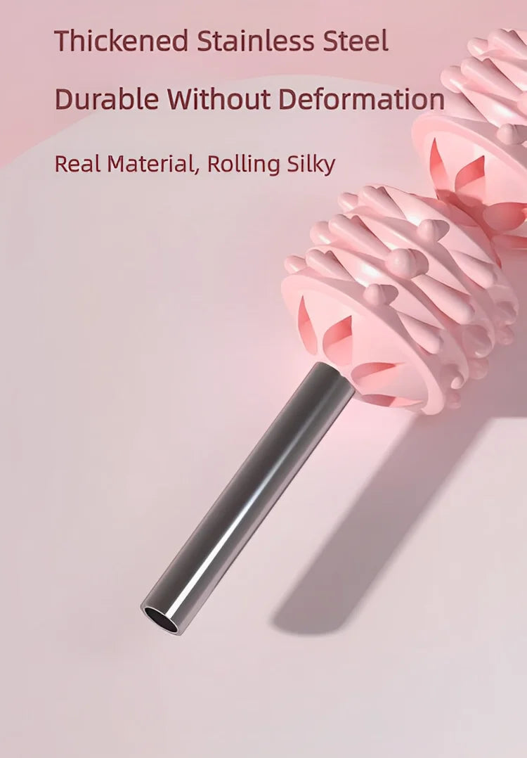 4 Ball Roller Muscles Massage Stick Relaxation Yoga Fitness Wolf Tooth Fascia For Calves Thighs Quadriceps Arms Forearms
