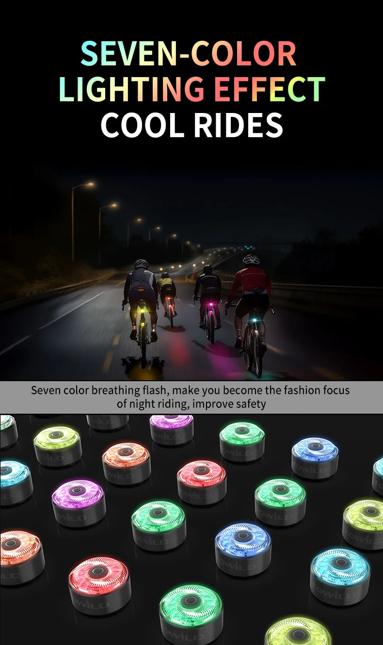 Team Sync Tail Light 50m Auto Brake Sensing Bicycle Rear Light LED Rechargeable IPX6 Waterproof Cycling Taillight